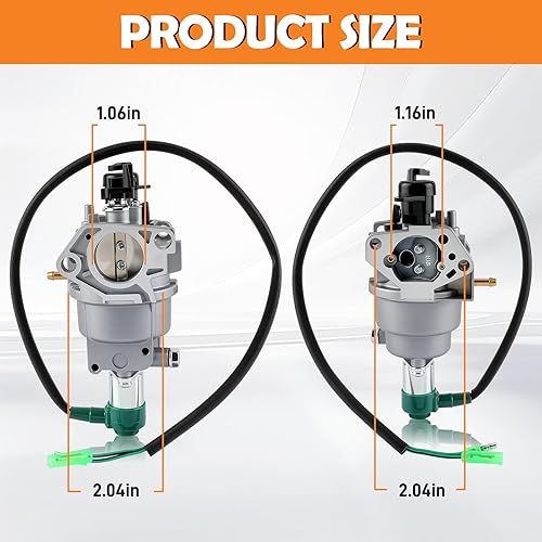 Miniatura 4 de HUAYI P27-2 Carburador compatible con Honda GX390 13HP 188F Generac GP5000 GP5500 GP6500 Powermax Smarter Tools 5000W 5500W 6500W 7500W 8000W 9500W