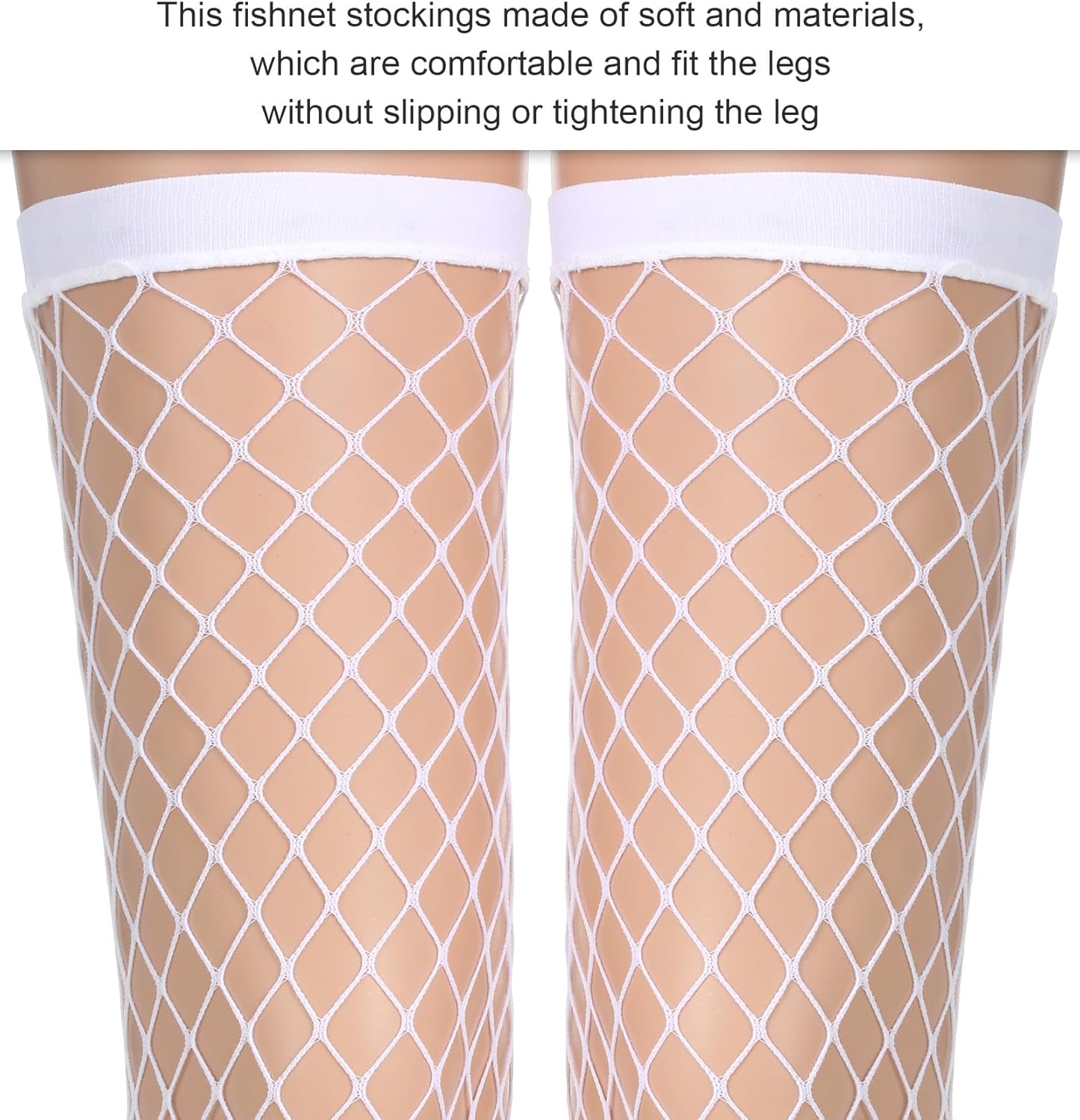 White Fishnet, 2 Pcs White Fishnet Stockings Elasticity Slimming and Leg-shaped for Women - Image 7