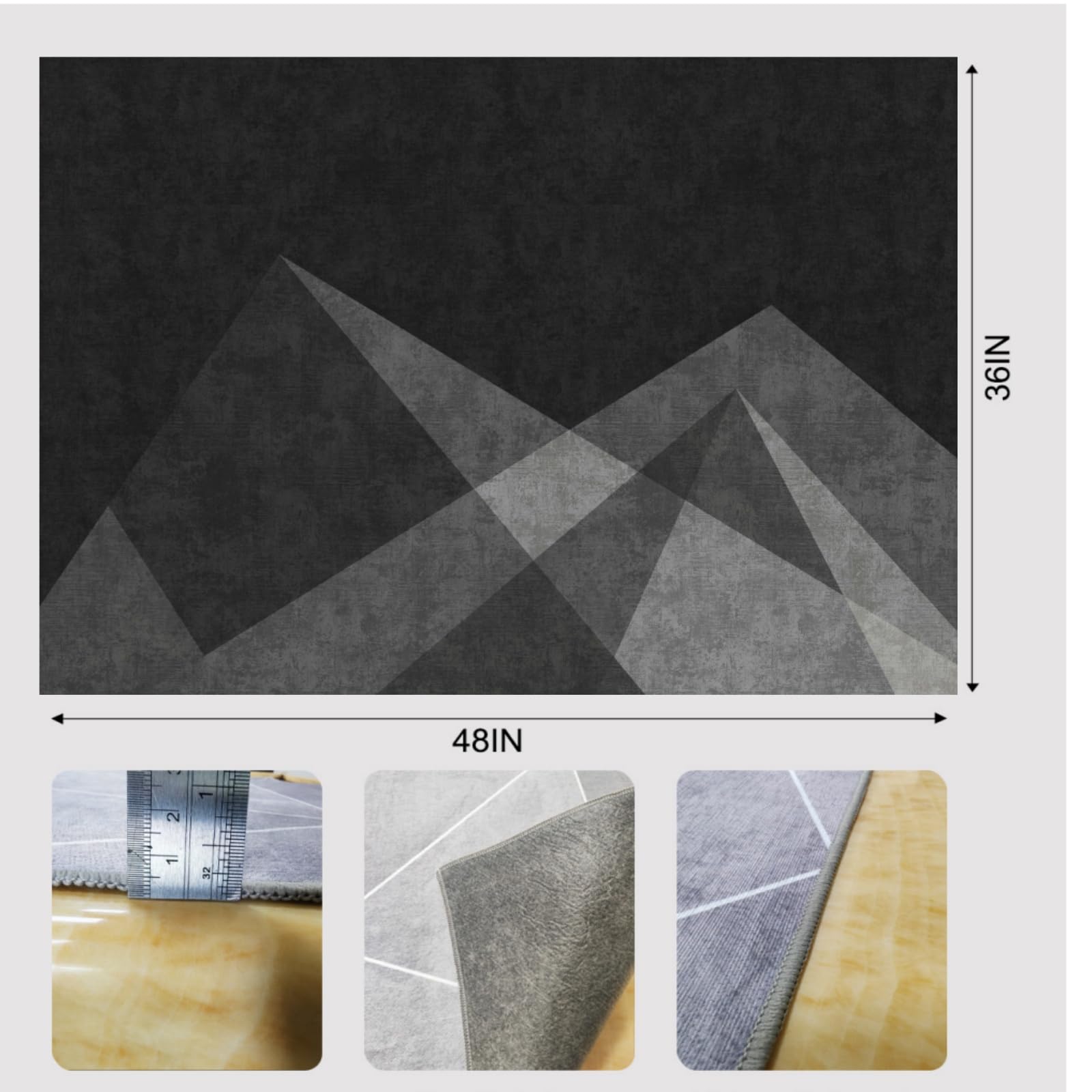 Chair Mat for Hardwood Floor Tile Floor 48 36 Floor Mat for Office Chair Office Computer Gaming Rolling — view 3