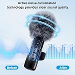 Professional Wireless Microphone for iPhone,iPad,Android, Lavalier Lapel Mic for Video Recording, Mini Mic Crystal Clear Recording with USB-C for Content Creators Vlog YouTube Tiktok Podcast Interview