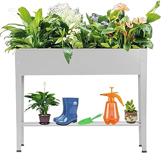 Sponsored Ad - DIGTER Metal Raised Garden Bed,Raised Planter Box with Legs,Herbs and Vegetables Planter Suitable for Outdo...