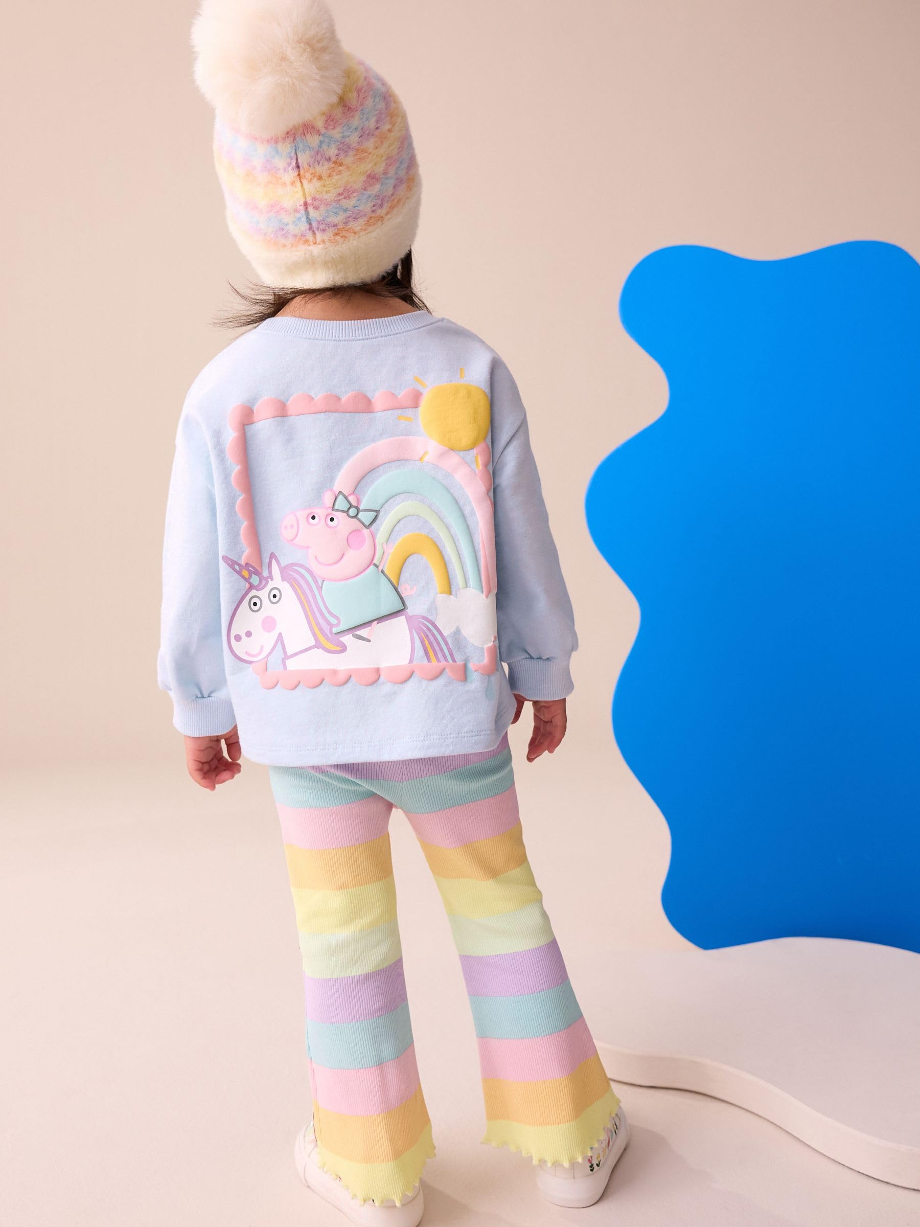 NEXT Mädchen Peppa Wutz Langarmoberteil und ausgestellte Leggings