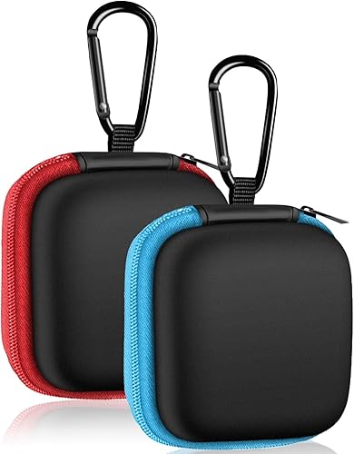 MOLOVA Paquete de 2 fundas cuadradas para auriculares, estuche portátil de EVA para almacenamiento, accesorios para teléfono celular, organizador