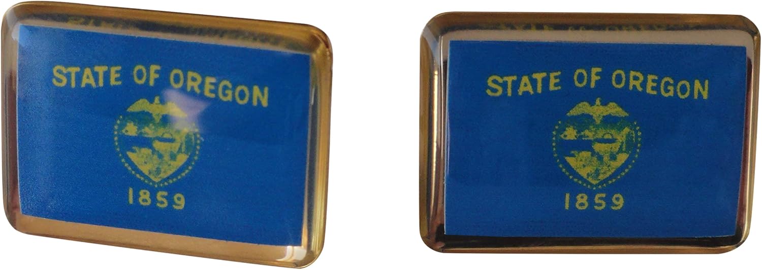 Oregon State Flag Cufflinks, Lapel Pins, Tie Bars, Earrings, Jewelry and Accessories