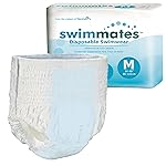 Swimmates Adult Swim Underwear, Pull-Up with Tear-Away Side Seams, Unisex, Disposable, Medium (34-48 Waist), 20 Count (Case of 4)