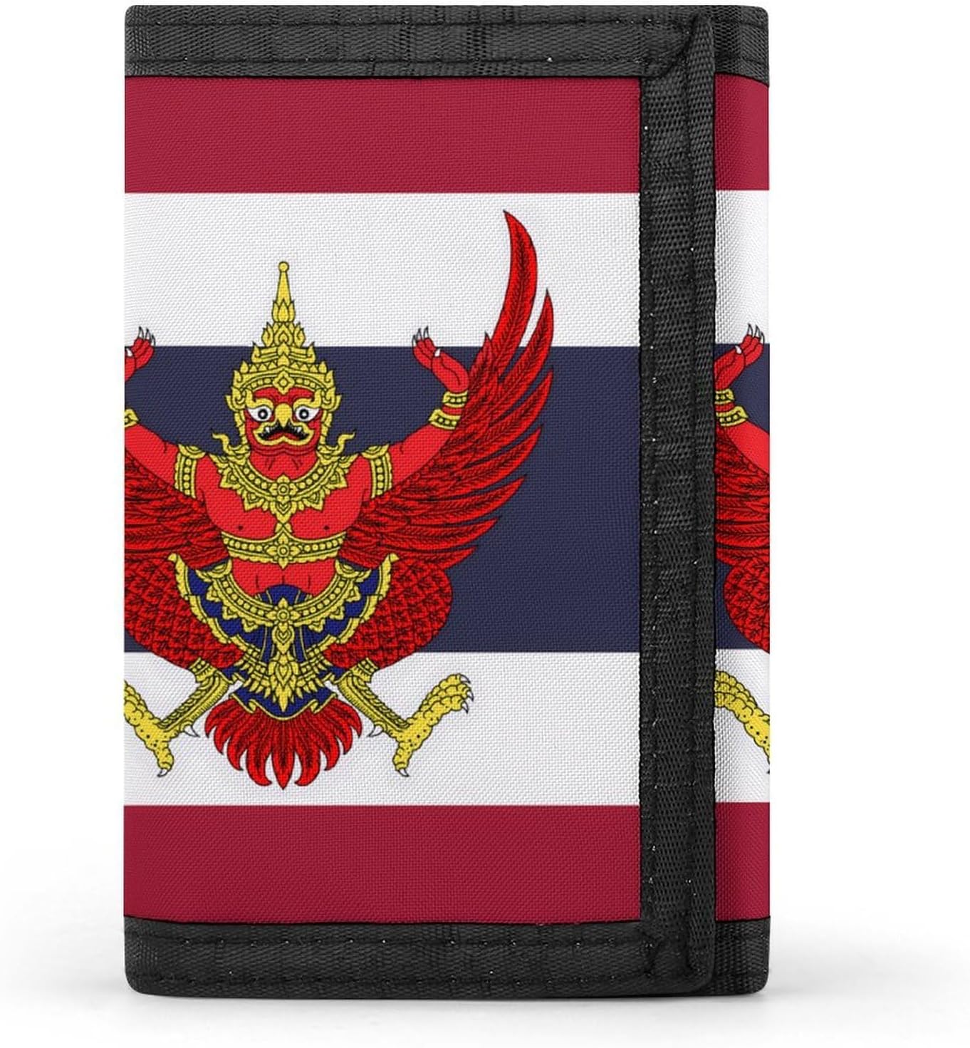 Thailand Thai Flag Funny Trifold Wallets with Key Ring Lightweight Front Pocket Tri-Fold Wallet