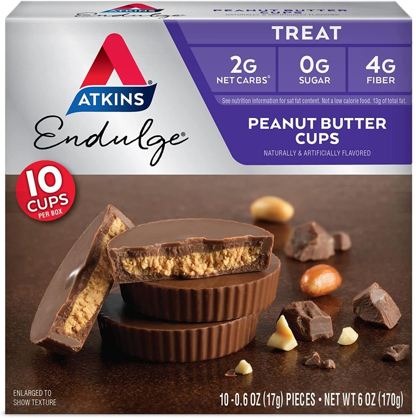 – ATKINS Endulge Peanut Butter Cups 10 Pieces (17g Each)