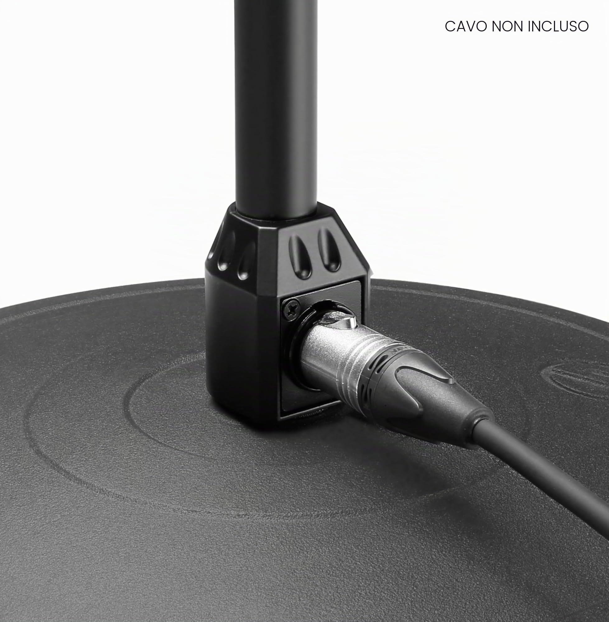Asta microfonica Gravity MS 23 XLR B con connettore XLR e collo d'oca.