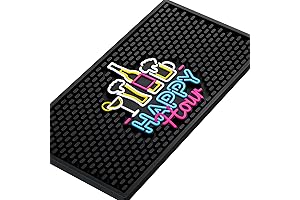 Preboun 5.91 x 11.81 Small Bar Mat with Fluorescent Color Pattern