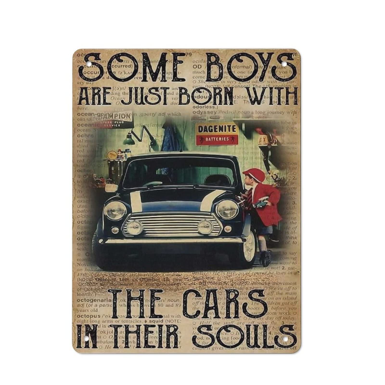 AOOEDM With The Truck In Their Souls Wall Metal Tin Sign for Home Bar Pub Kitchen Wall Art Deocr Man Cave Vintage Metal Sign Poster Plaque Signs Quotes Sign