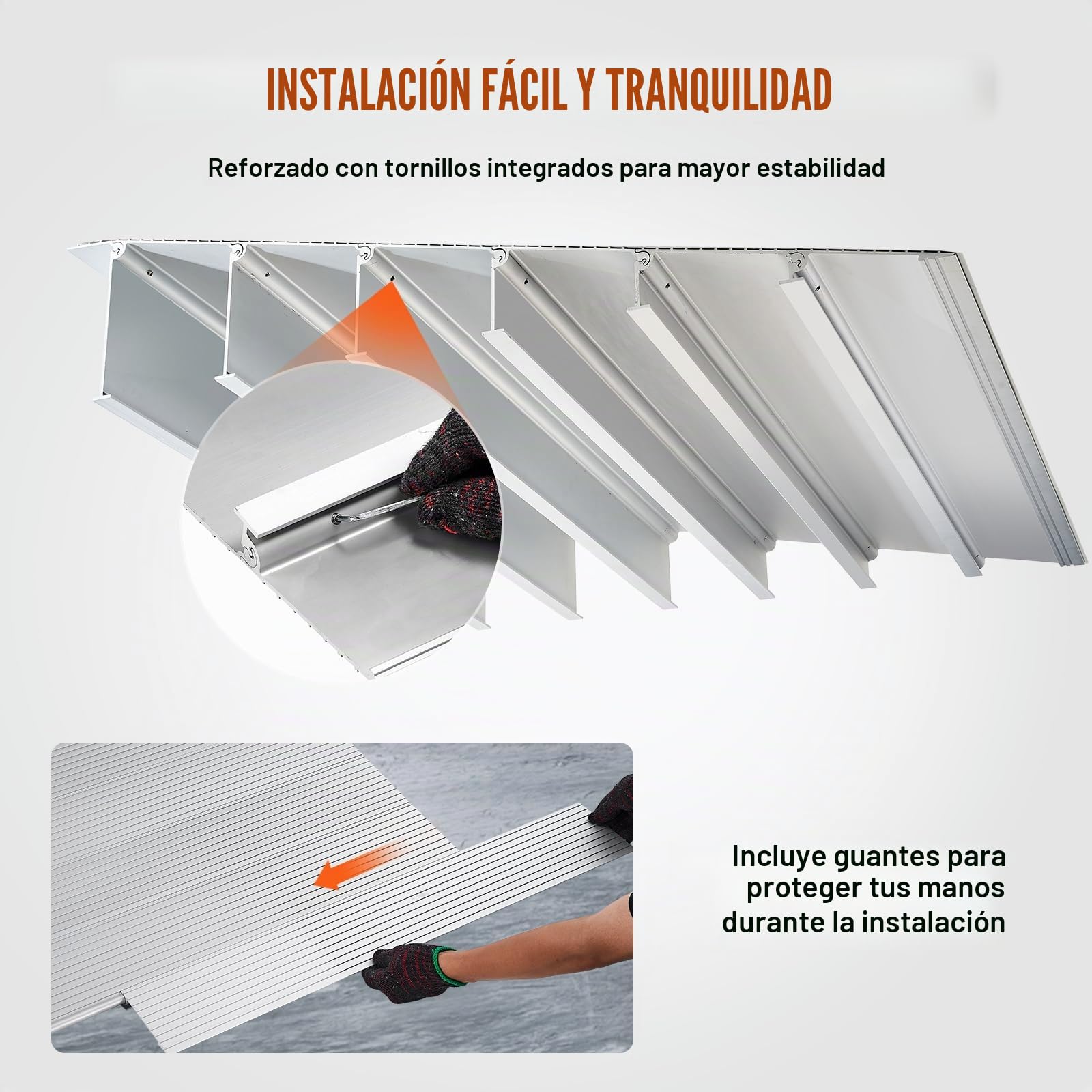VEVOR Rampa de Umbral Altura de 2,5 cm, Rampa de Aluminio para Bordillos Entrada, Capacidad de Carga de 362,8 kg, Rampa Modular Ajustable de Aluminio para Sillas de Ruedas, Scooters, Sillas Eléctricas