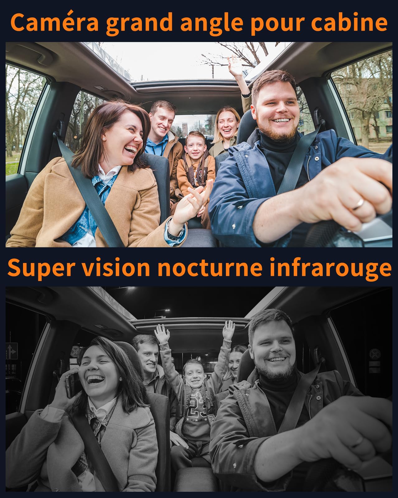 Dashcam Avant Et Intérieure 4K – Vision Nocturne, Capteur G, Mode Parking, Carte 64 Go Incluse, Pour Voiture - 6