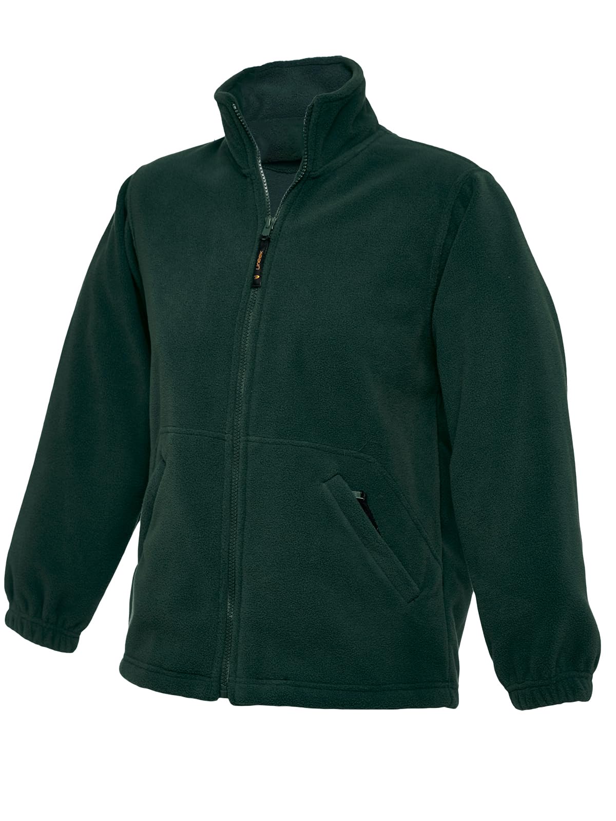 COOZO Unisex Childrens Classic Full Zip Fleece Jacket - Bottle Green - 11-13 Years