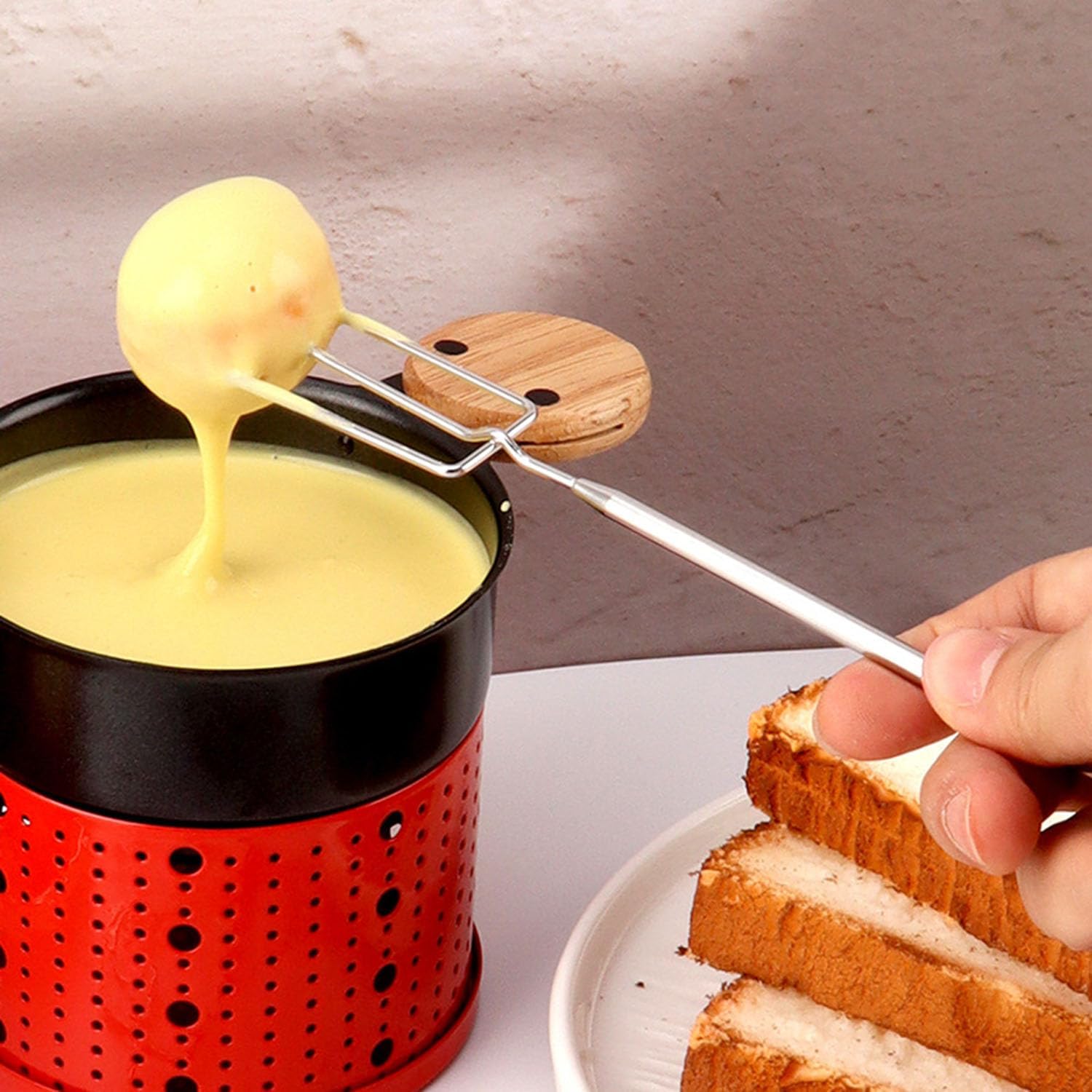 CHENJIN 3PCS Stainless Steel Chocolate Fondue Fork Set Cheese Jam Dipping Tools Candy Making Tools Three Different Shapes Silver Multi Function Fruit Salad Mixing Kitchen Tools