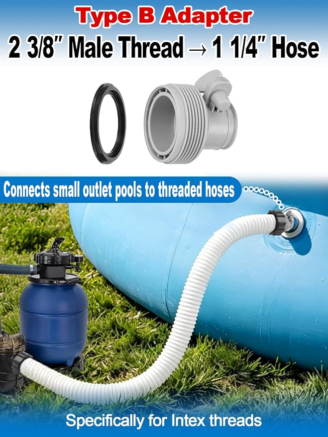 Adaptador para Manguera de Piscina PAMASE 4 Piezas miniatura 3