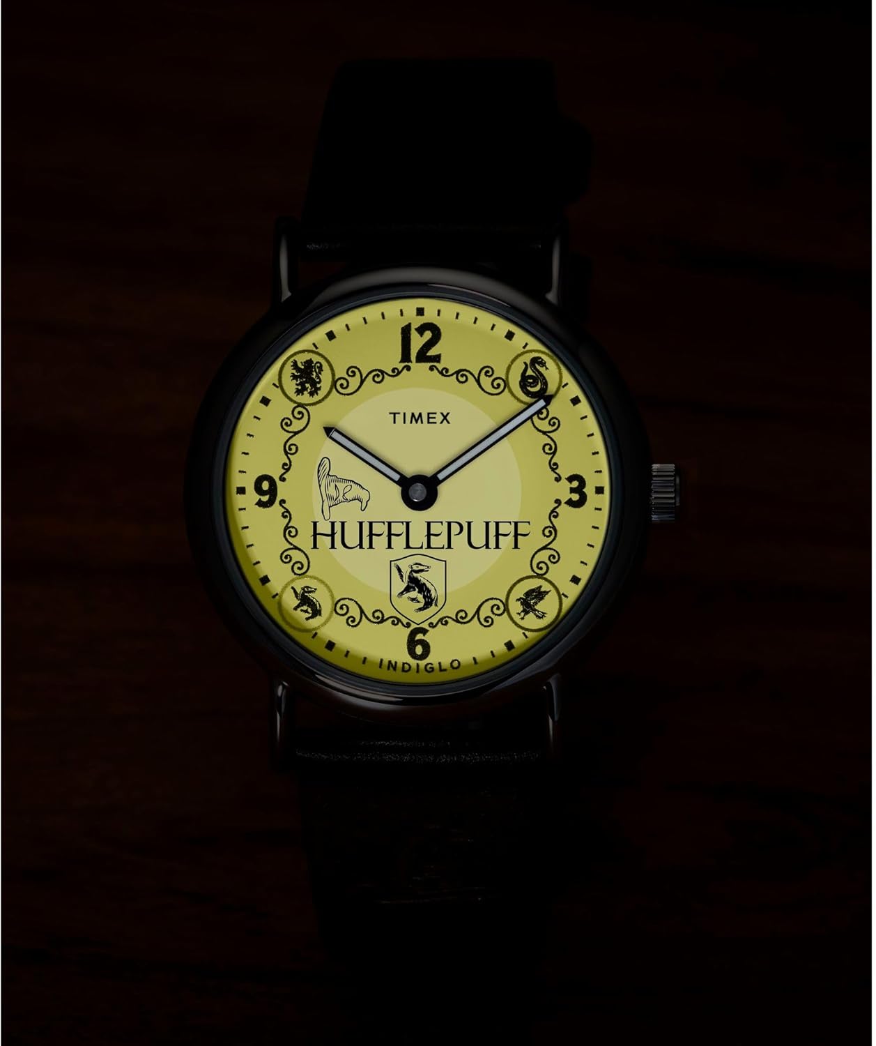 Timex Unisex Harry Potter x Weekender Hufflepuff House 38mm Watch - Brown Two- Piece Cream Dial Silver-Tone Case