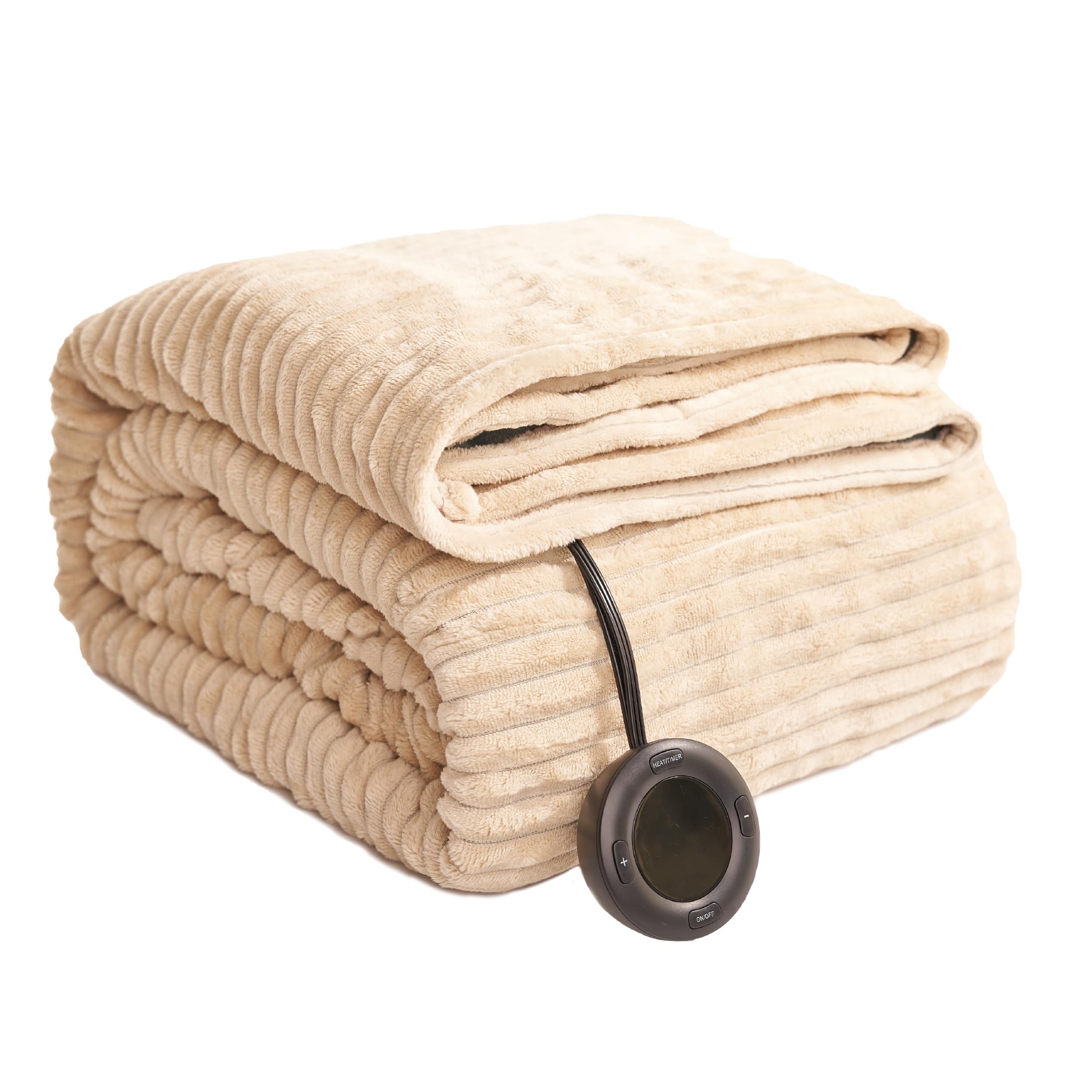Heated Blanket Full Size 72"x84",ETL Certification- 6 Heating Levels Electric Blanket&1-10 Hour Auto Off,Heating Blanket with Dual Controller(Beige)