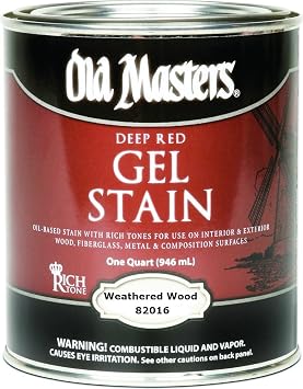Old Masters Semi-Transparent Weathered Wood Oil-Based Alkyd Gel Stain 1 Qt. - Case of 1