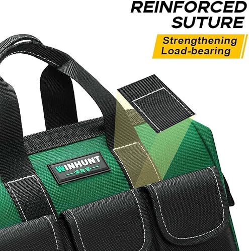 Miniatura 5 de Bolsa de herramientas, verde, 12.2 in12 pulgadas, hecha de poliéster 1680D, ideal para bricolaje y artesanos (12 pulgadas)