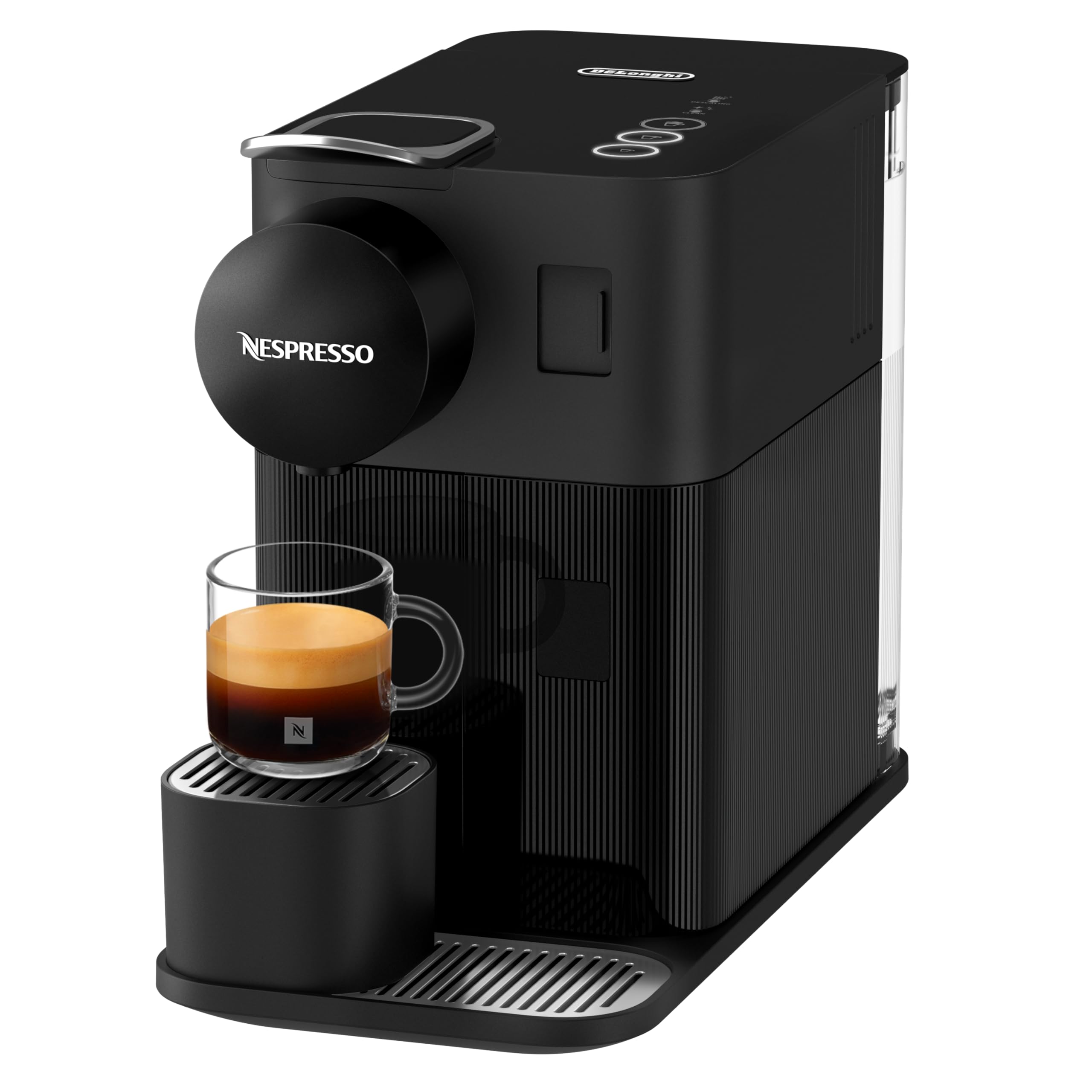 Nespresso Lattissima One Evo, Máquina de Café en Cápsulas de un Solo Uso, Espumador de Leche Automático, Cappuccino y Latte, EN510.B, 1450W, Negro | Cafetera con sistema de leche automático, operación de un solo toque, diseño compacto, automático. Apagado