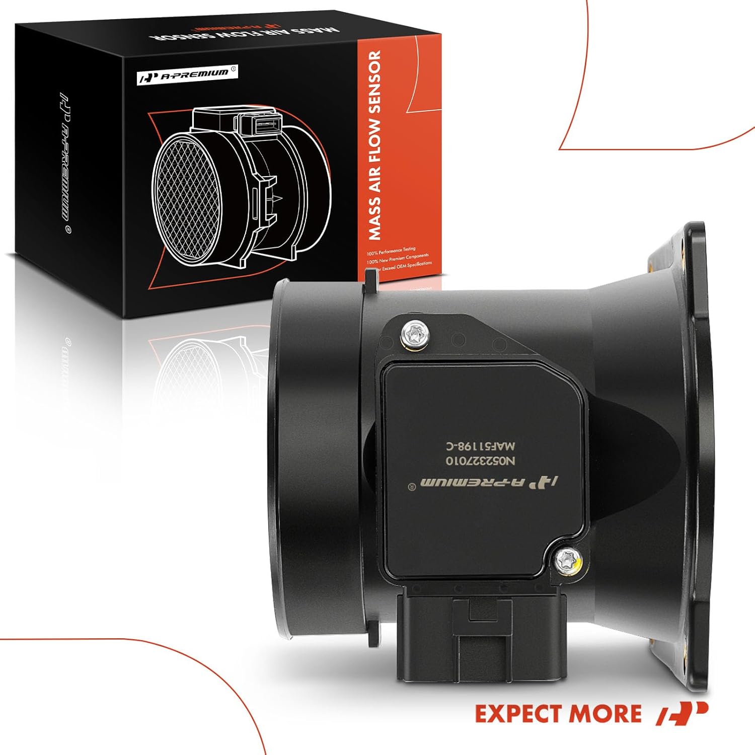 A-Premium Mass Air Flow Sensor Meter Assembly Compatible with Ford Expedition 2003-2004 & Lincoln Navigator 2003-2004, Replace# 3L7U12B579AA, 3L7Z12B579AA