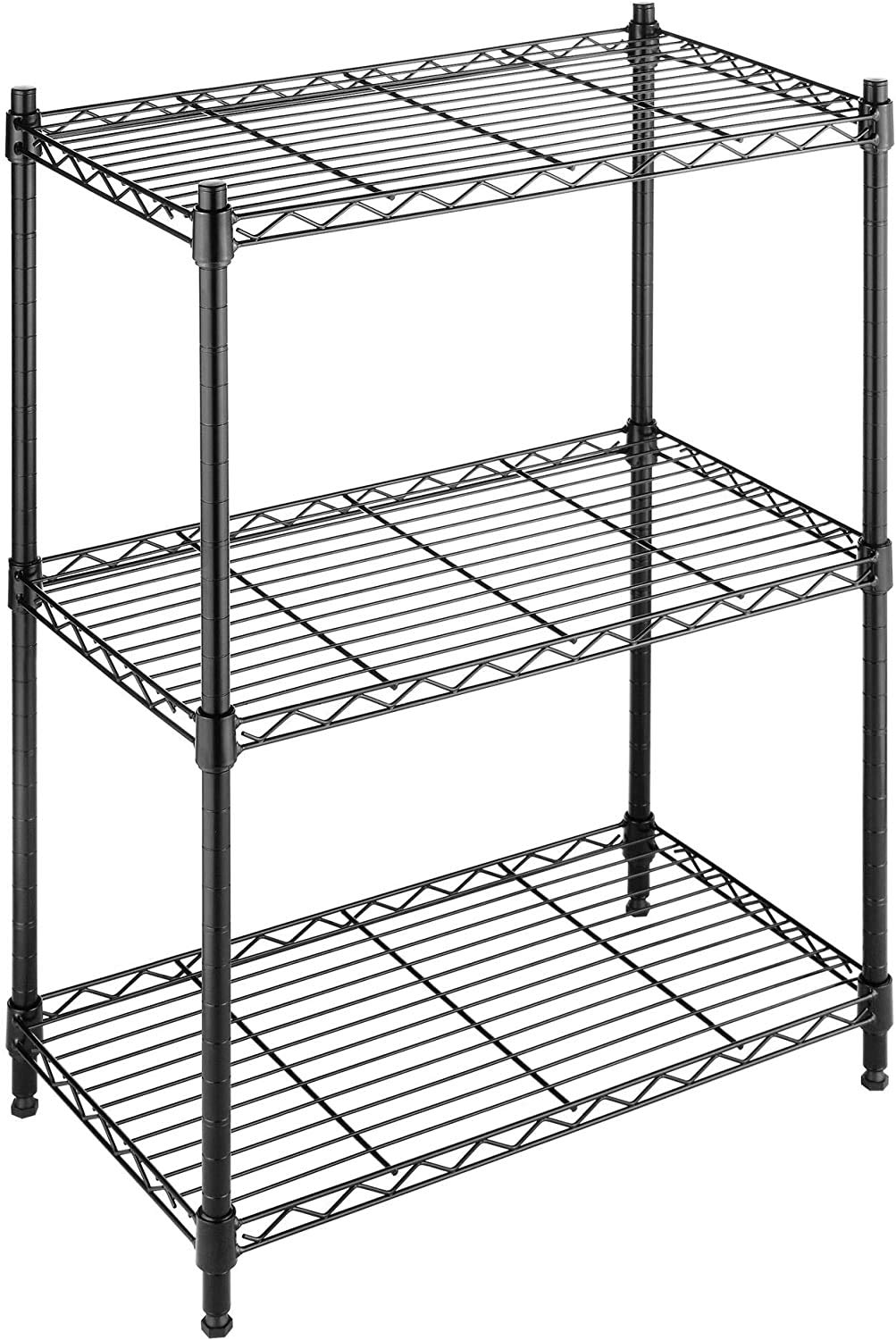 Callas 3-Tier Height Adjustable Microwave, Oven, Dish Rack Shelf, File Rack (Black, CA 1246-CH, 80 x 35 x 60 cm).