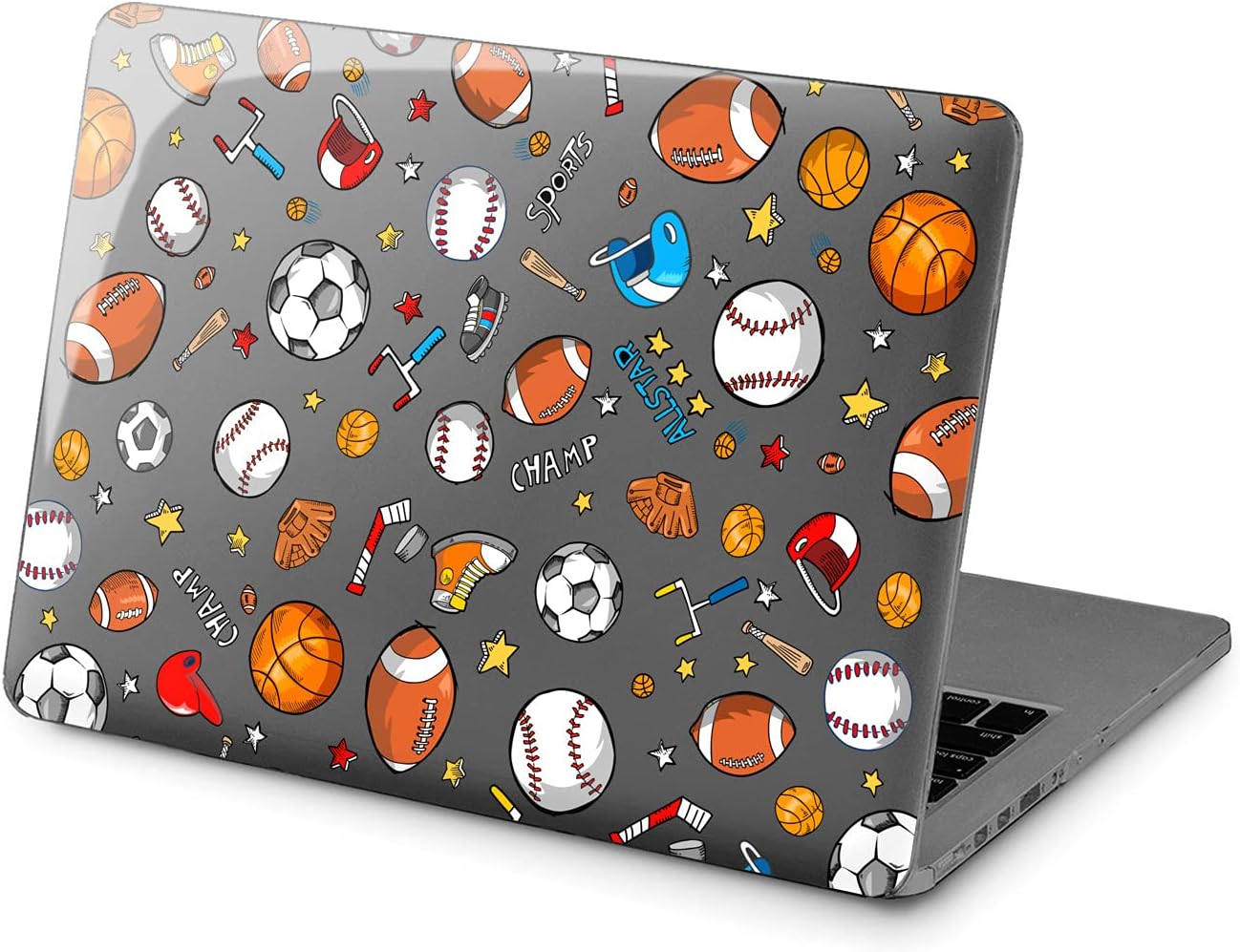 Hard Case Compatible for MacBook Pro 16 14 M3 M2 2023 M1 Pro 13 2022 Air 13 2021 Retina 2020 Mac 11 12 Design Cover Glam Print Basketball Protective Pattern Football Baseball Sports Laptop