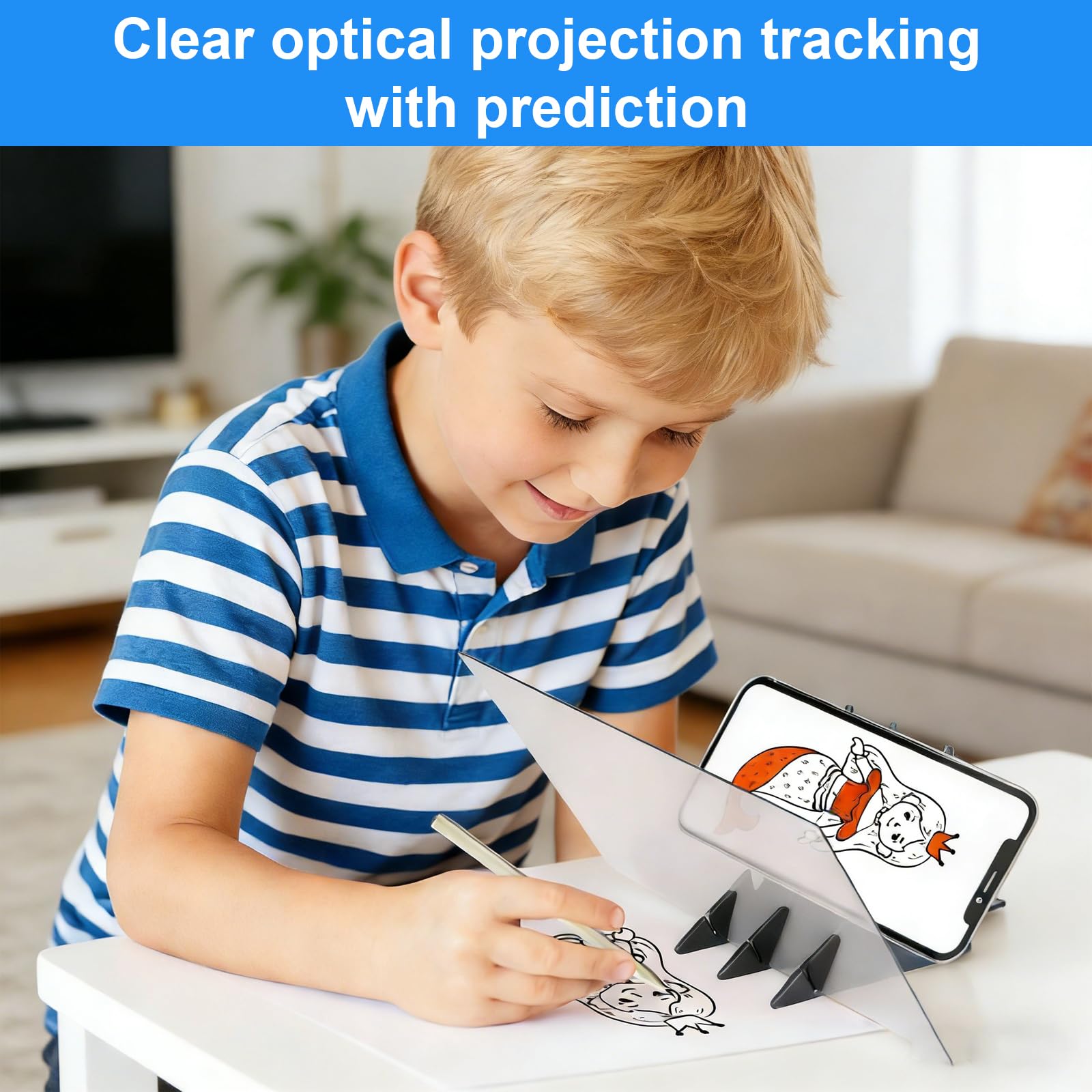 Lot de 2 projecteurs de dessin pour enfants - Planche à dessin optique et projecteur de téléphone portable pour le dessin - Projecteur de dessin portable pour le dessin - Esquisse - Animation