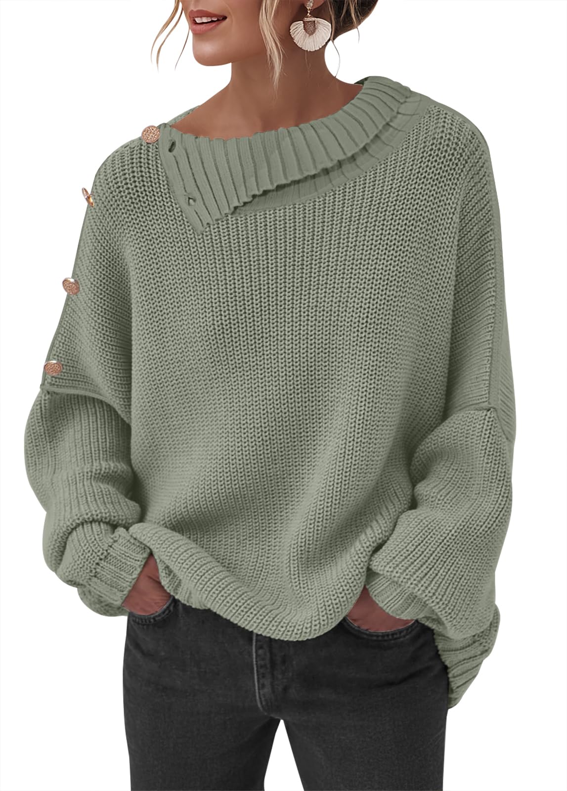 Sweater for Women Winter Turtleneck Long Sleeve Pullover Tops Casual Oversized Knitted Sweaters