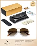 CARFIA Lunettes de soleil polarisées pour femmes UV Protection Classic Pilot Lunettes de soleil sans nickel Cadre en métal de sécurité CA3216