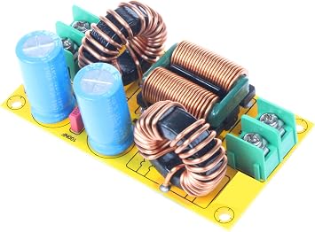 NOYITO Power Filter, DC LC Filter EMI, 0-50V, 2A/4A/10A/20A, Terminal Block, Yellow PCB, 20A