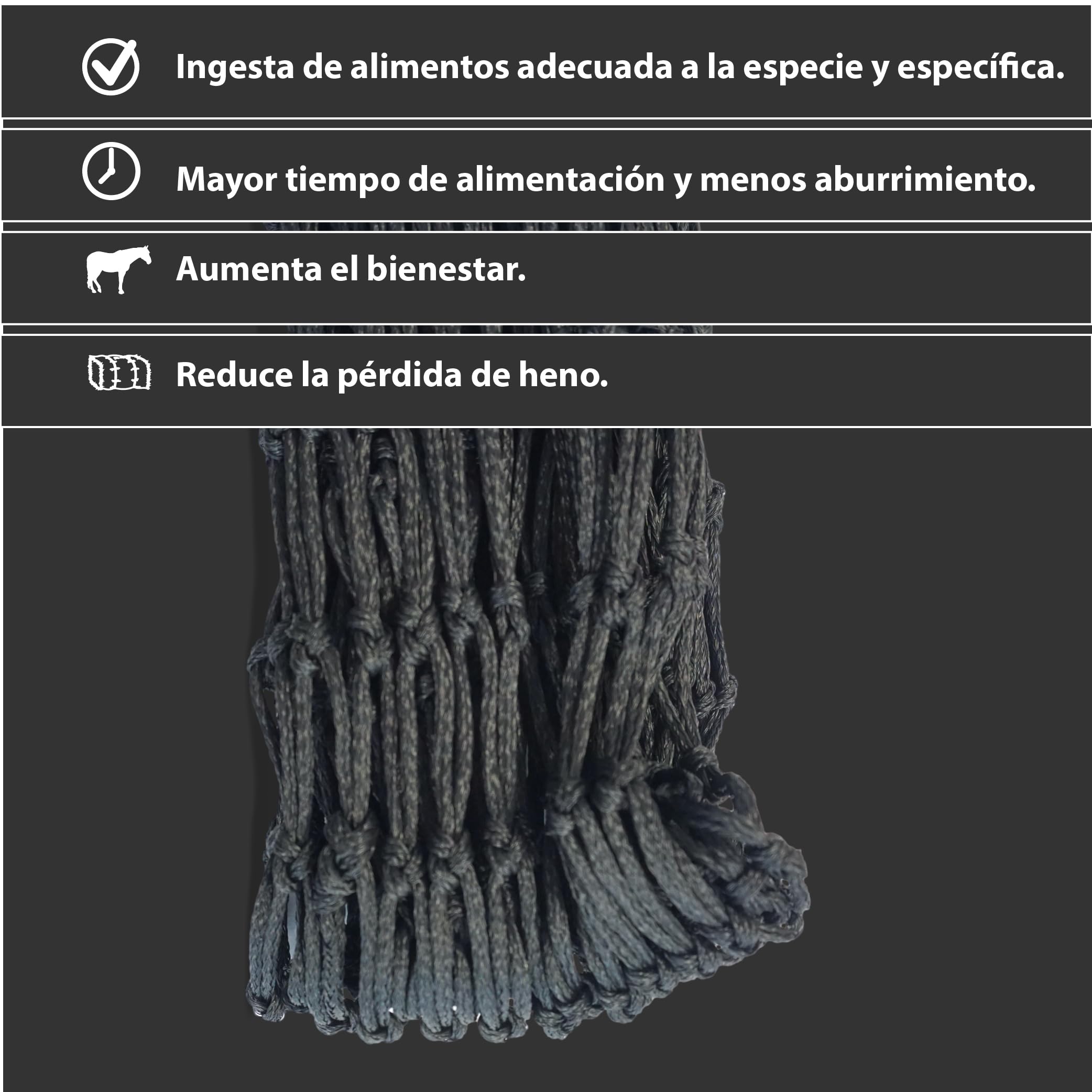 Pferdelinis Red de heno para Caballos ocupación para Caballos Red de heno de Malla Estrecha 5x5 Ideal para una alimentación Lenta 4-5kg