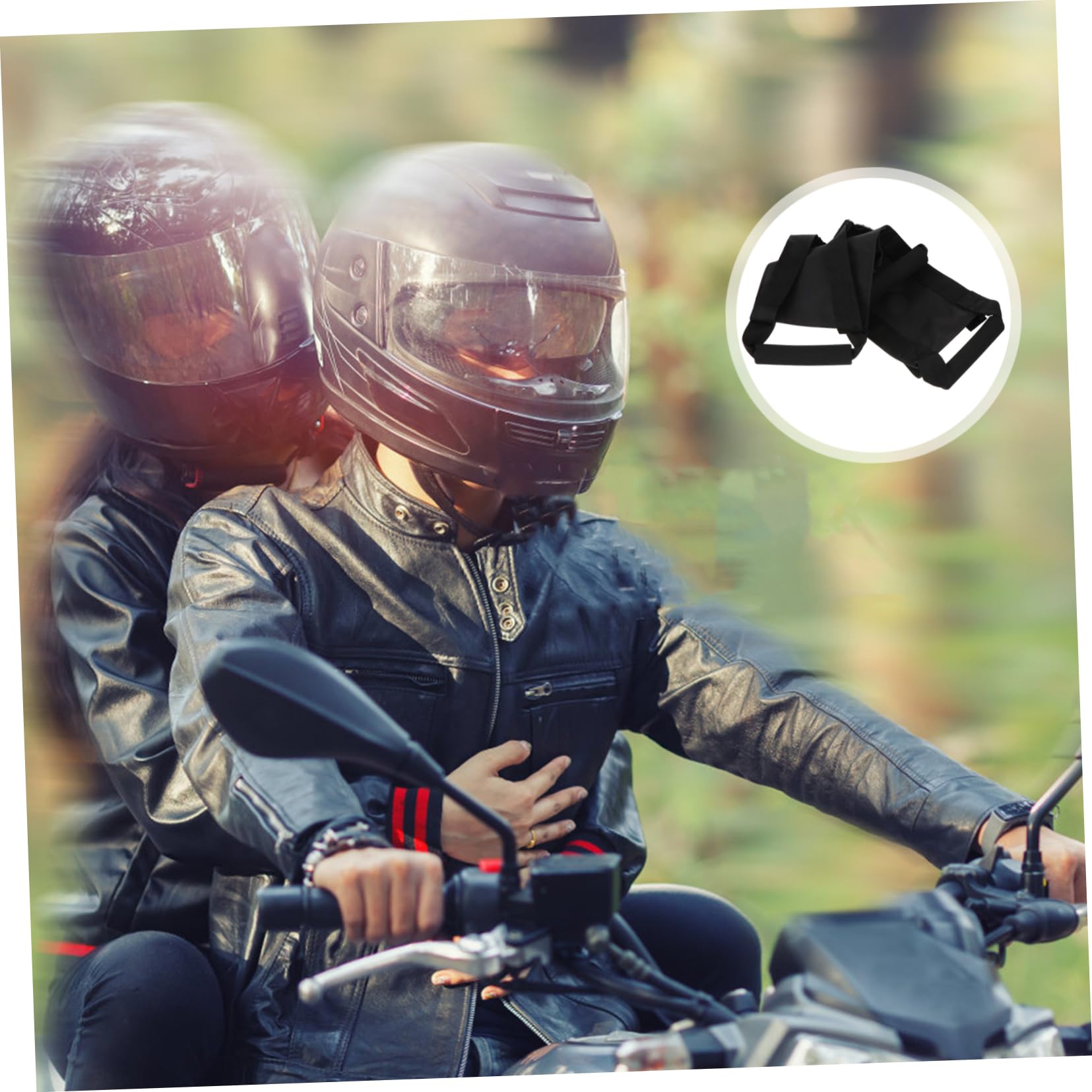 OUNONA Schwarzer Motorrad Schutzgurt aus Oxford Stoff für Erwachsene Plötzliche Rückenbewegungen Verbesserte Beim Motorradfahren