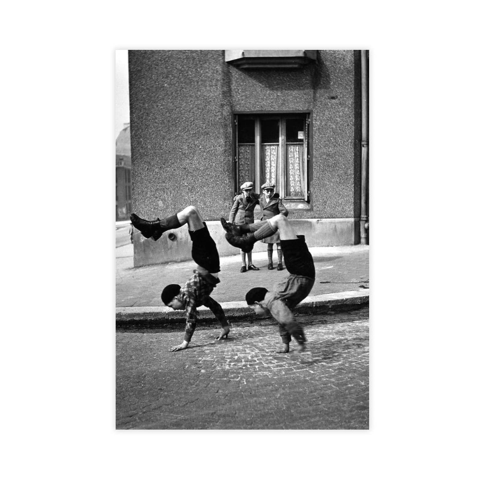 RedMush Poster vintage in bianco e nero con fotografia di Robert Doisneau (7), poster su tela, decorazione artistica da parete per soggiorno, camera da letto, senza cornice, 20 x 30 cm