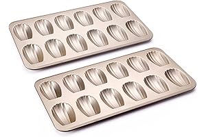 HONGBAKE Nonstick Madeleine Pan for Oven Baking