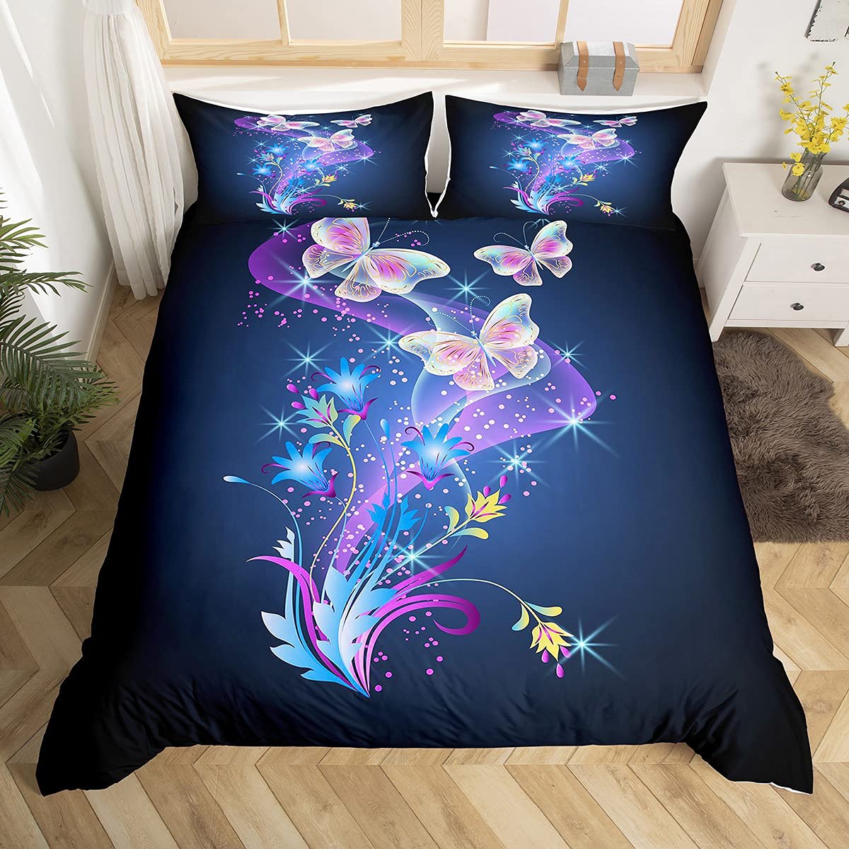 Housse de couette papillon pour transformer une chambre d'enfant en rêve