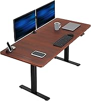 Vista 21 de VIVO DESK-KIT-1B7N-36 - Escritorio eléctrico de pie rústico de 71 x 36 pulgadas, ajuste de altura de memoria, serie 1B, marco negro con parte