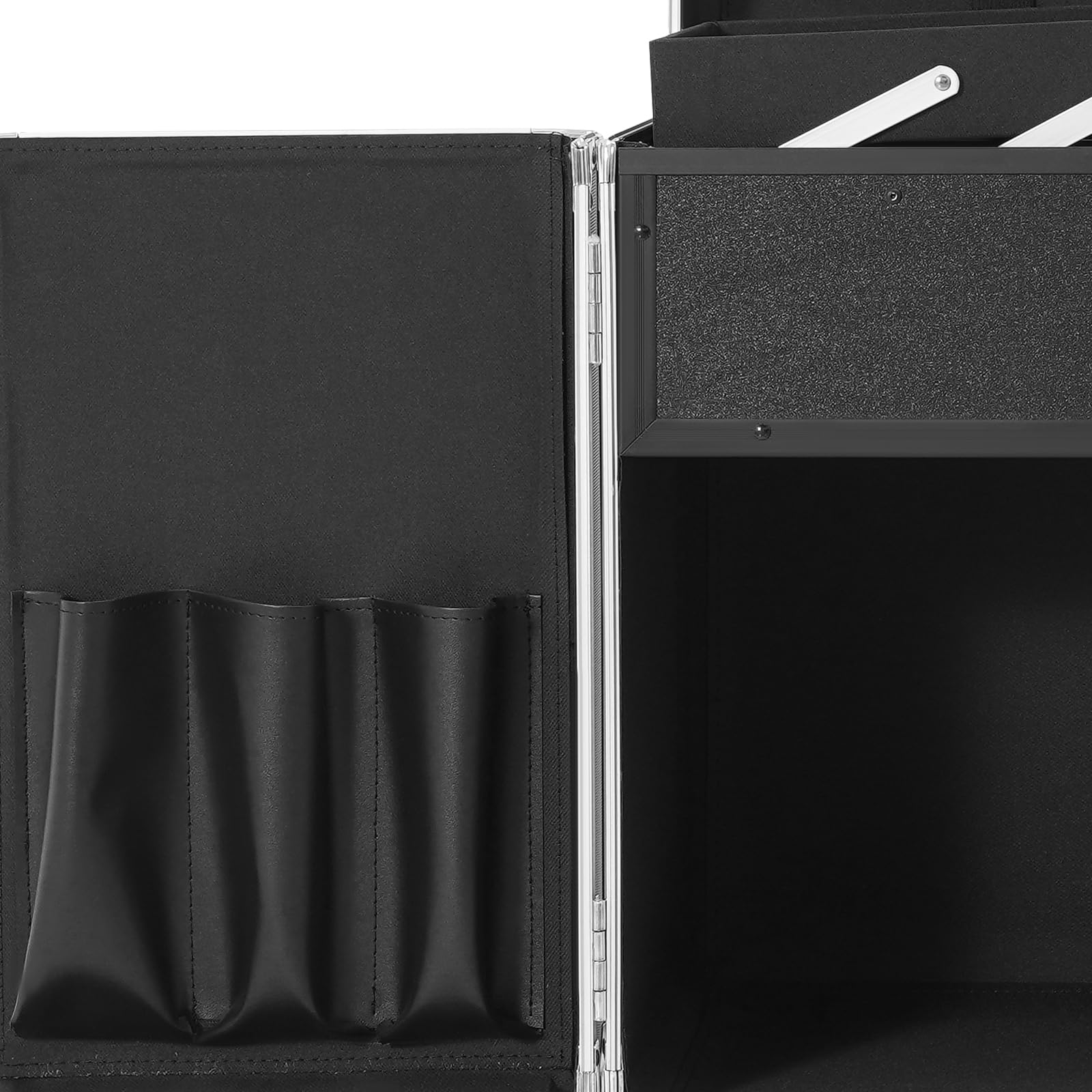Fusspflegekoffer Ideal für die Mobile Fußpflege Trolley, Schminkkoffer Beauty Make-up Case Multikoffer Professioneller für Schönheitssalons, Fitnessstudios, Privathaushalte, Silber