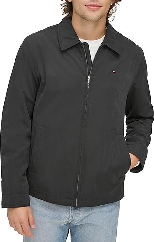 Tommy Hilfiger Chaqueta de golf ligera de microsarga para hombre (estándar y grande y alto)