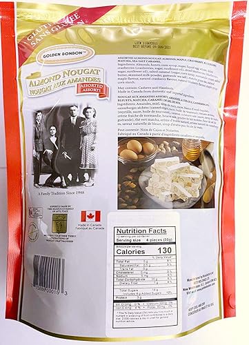 Miniatura 3 de Golden Bonbon Caramelo de turrón de almendras sin gluten (surtido de 12.4 onzas, 1 paquete)