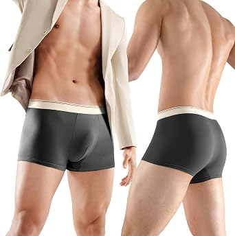 Mens Underwear Boxer Briefs 4-Pack Washed Mid Rise Minimalist Shorts Portable Travel Hotel Emergency Underpants