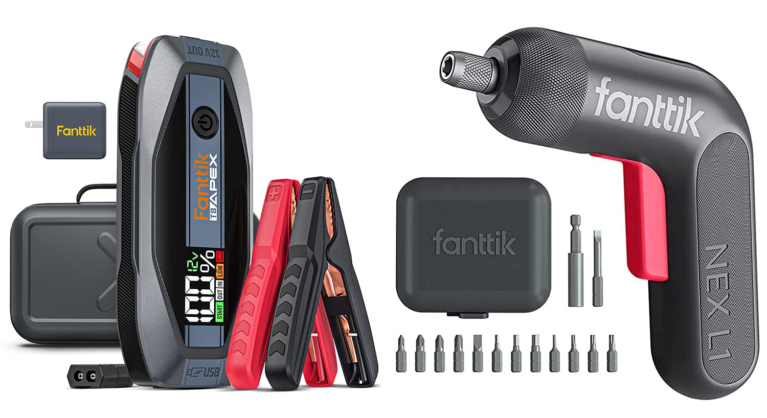 Buy Fanttik T8 APEX 2000 Amp Jump Starter Deluxe Package and L1 PRO