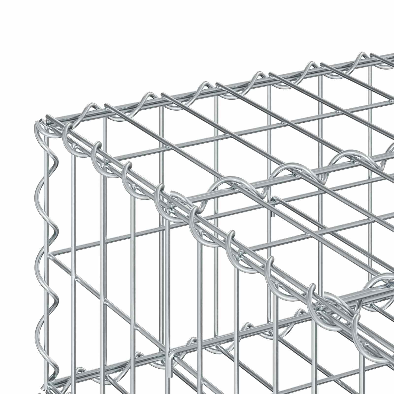 vidaXL Podniesione łóżko gabionowe 60 x 60 x 20 cm Stal Galwanizowana