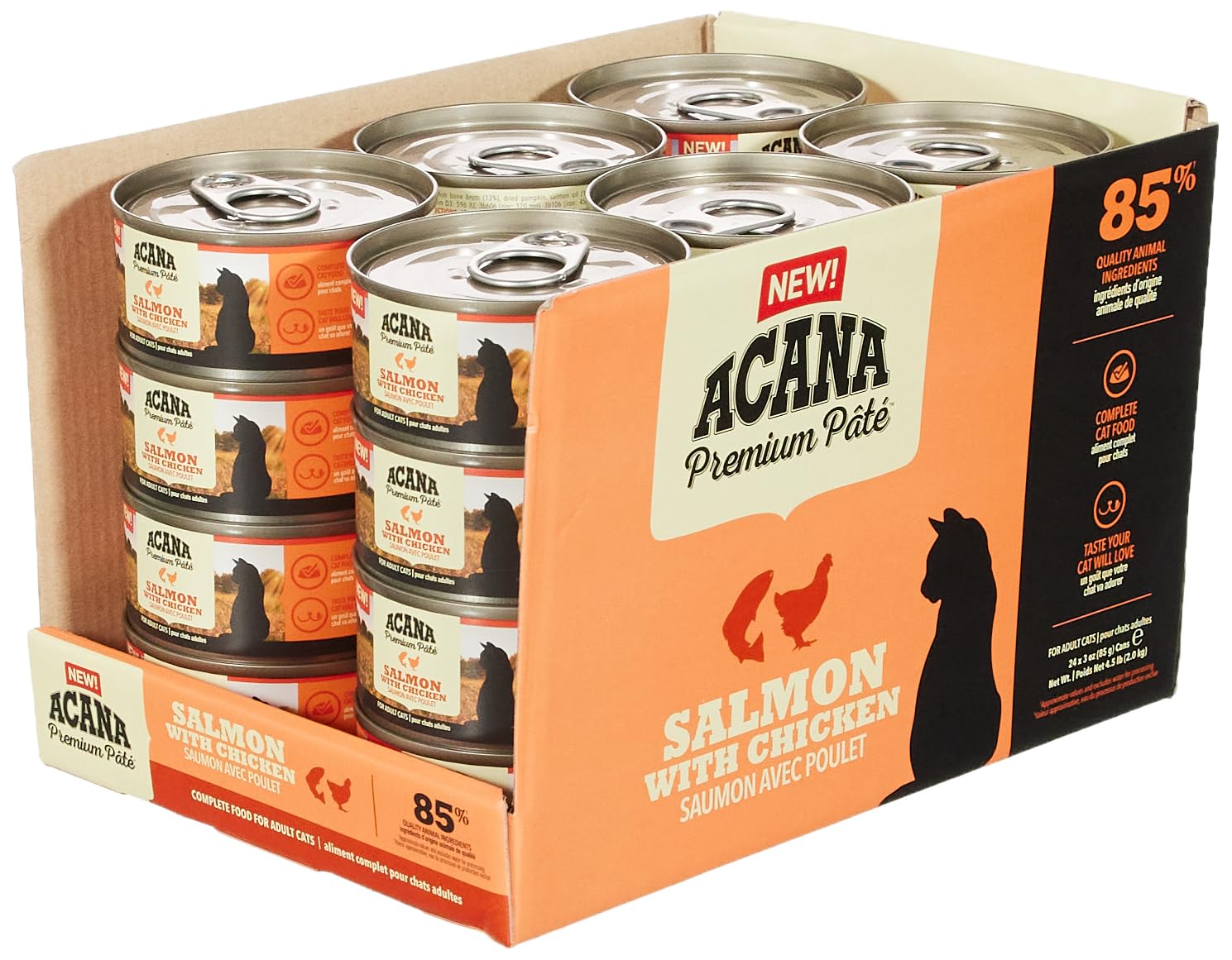 Acana Premium Pate (Ezme) Somon Balıklı ve Tavuklu Kedi Konservesi 85 Gr x 24 Adet