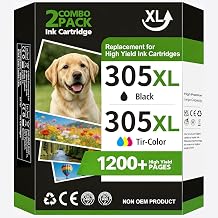 LIFOR 305XL Ink Cartridges Replacement for HP 305 Ink Cartridges Black and Colour 305 XL for HP DeskJet 2810e 2820e 2800e 2710e 2720e 4220e Plus 4100 4120e Envy 6000 6020e Pro 6400 Packing May Vary