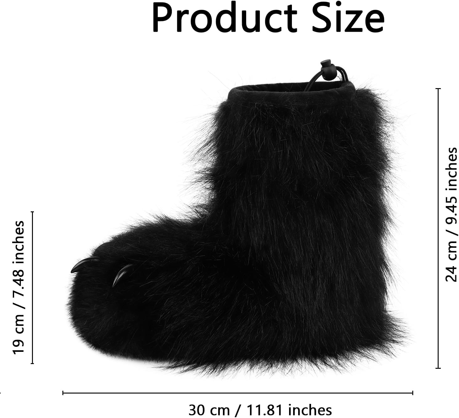 HAOAN Furry Animal Paw Slippers Fuzzy Boots Cat Fox Wolf Bear Claw Shoes Halloween Cosplay Costume Accessories - Image 4