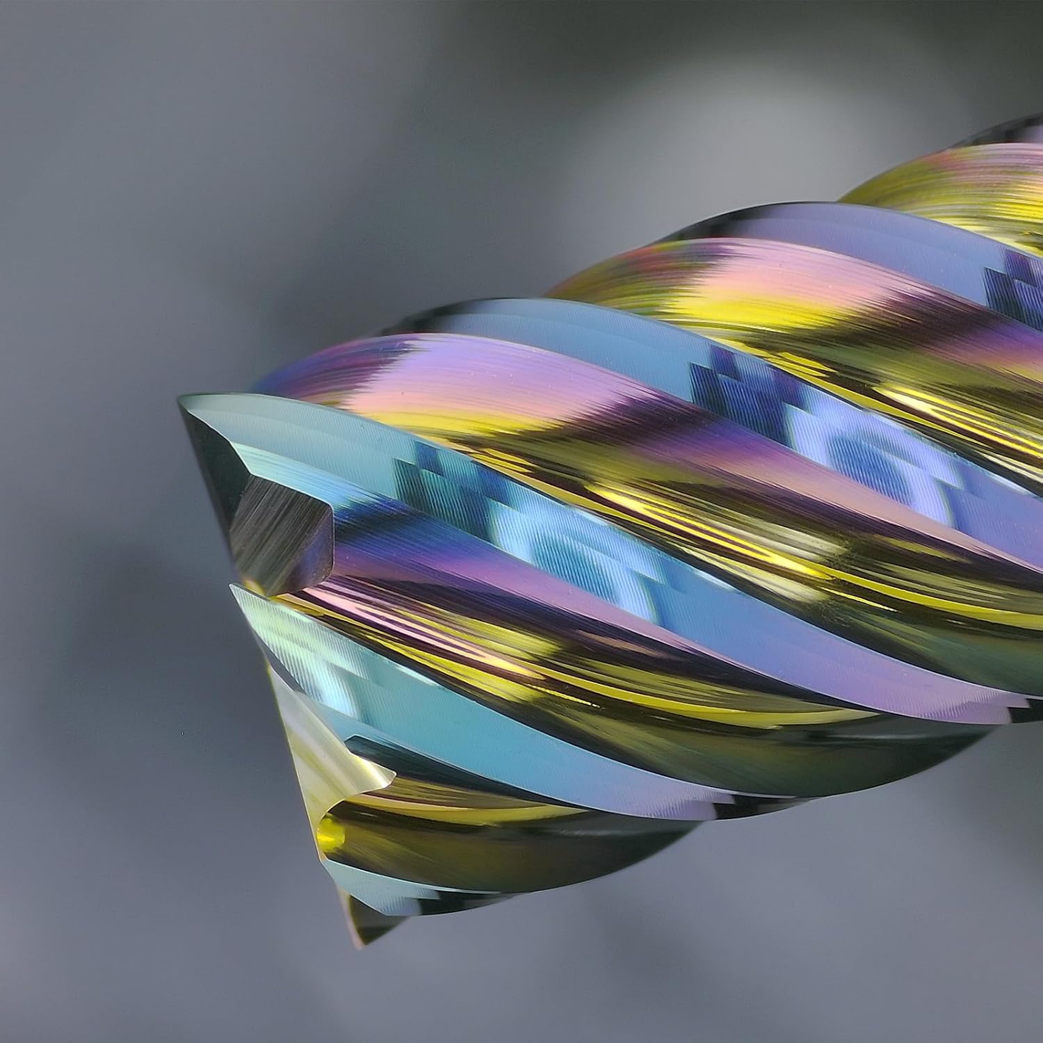 Tools Carbide End Mills,6 Flute Square Milling Cutter，DLC Coating High Helix Angle for Aluminum, Copper Finshing Milling Processing - 3/8 Shank (3/8-2.5" 1PCS)