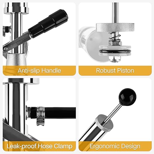 Miniatura 5 de Bomba de fiesta de barril, grifo de barril de cerveza con sistema D para US Sankey, bomba de picnic de cerveza de barril de 8 pulgadas con 2 grifos