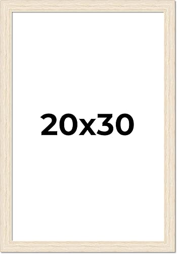 Vista 16 de Marco de fotos blanco de madera real de 19 x 19 pulgadas de ancho de 1.5 pulgadas Profundidad interior de 0.5 pulgadas Marco de fotos envejecido