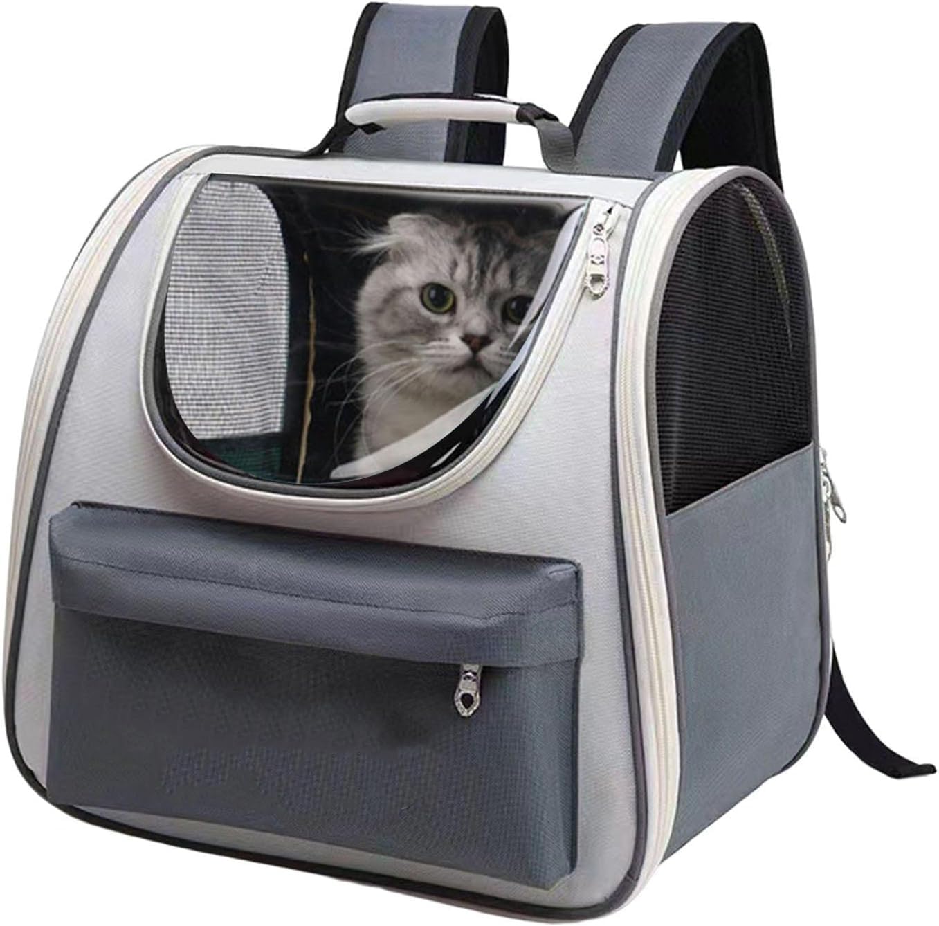 AWOKZA Pet Carrier Backpack, Pet Carrier Backpack Front Pack for Small Medium Cat Puppy Dog Carrier Backpack Bag Space Capsule, Pet Carrier for Travel Hiking Walking Camping (Grey) (B0CQK5CWWB) Amazon Price History, Amazon Price Tracker